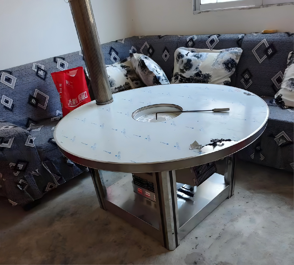 1.2米园加厚上下不锈钢豪华茶几款  炉具