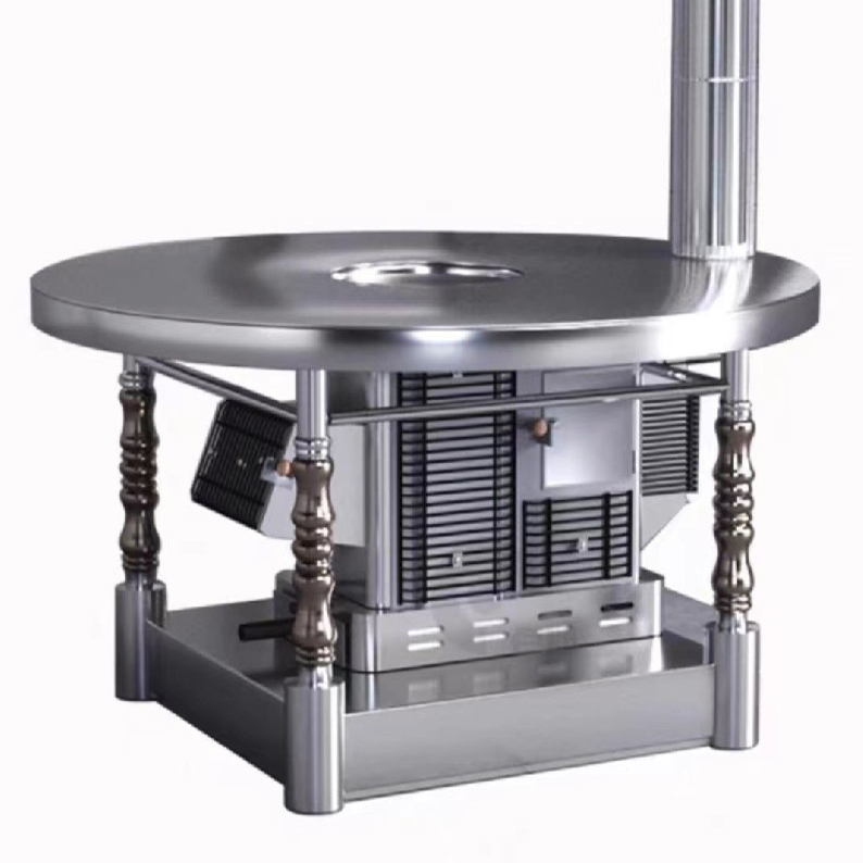 上园下方加厚不锈钢豪华茶几款（利川市老潘炉具）